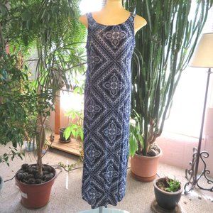 Vintage side slit midi dress